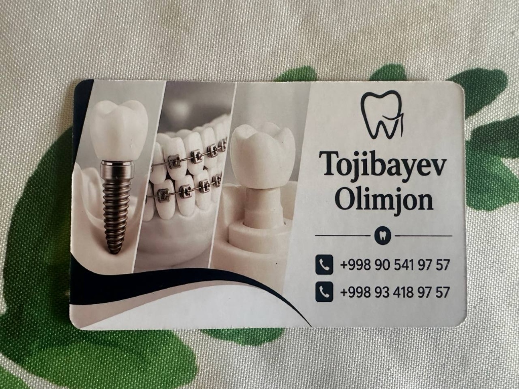 Dr. Olimjon Tojibayev Vizitka